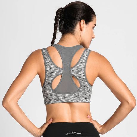 High Impact Full Support Wireless Running Bra - Grey