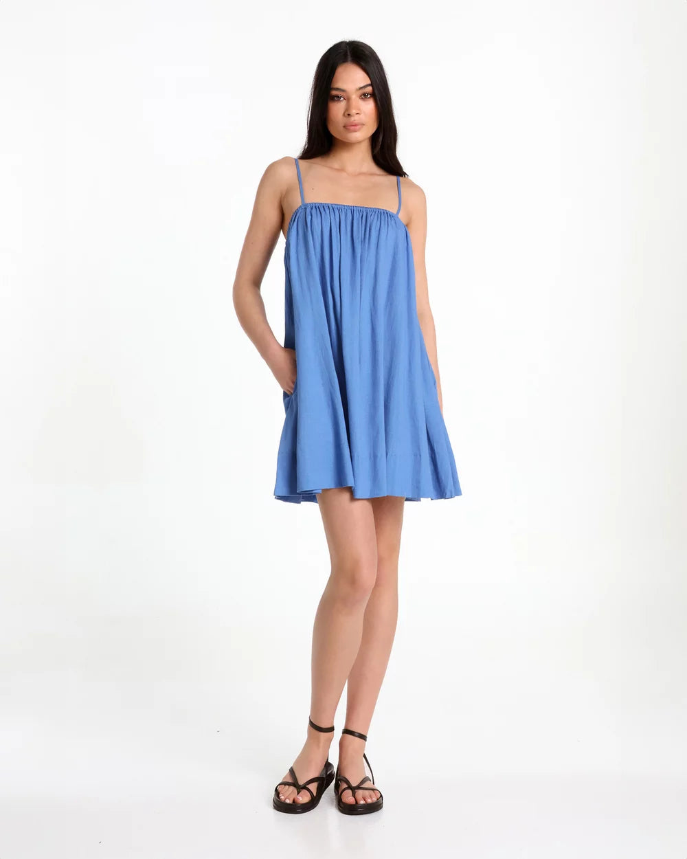 Lost In Lunar Ferrera Mini Dress - Cornflower