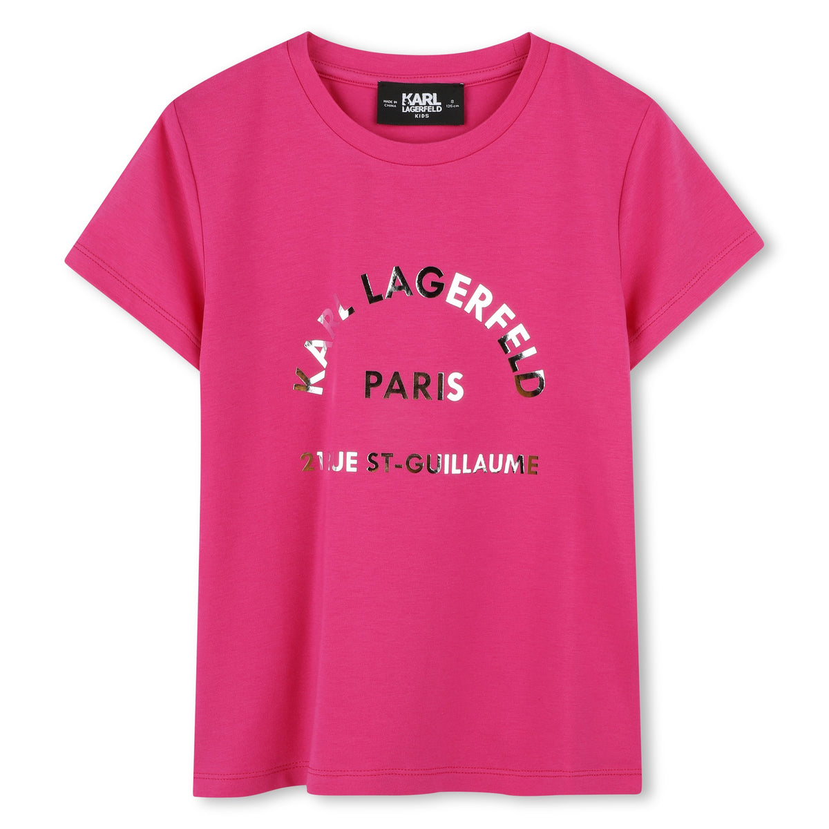 Karl Lagerfeld Girls Cafe Terrase D3 Short Sleeves Tee-Shirt - Pink