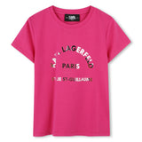 Karl Lagerfeld Girls Cafe Terrase D3 Short Sleeves Tee-Shirt - Pink
