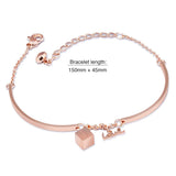 Bullion Gold Cubic Love Charm Bracelet