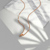 Bullion Gold Initials Brick Alphabet Letter Necklace Rose Gold Layered Steel Jewellery