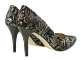 Bosccolo Womens High Heels - Black / Brocade