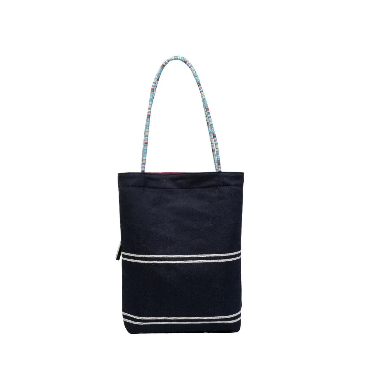 BAMEI Reversible Ramie Linen Tote Bag - Wine