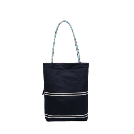 BAMEI Reversible Ramie Linen Tote Bag - Wine