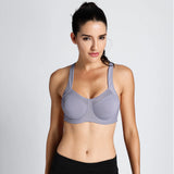 No Bounce High Support Workout Bra - Grey