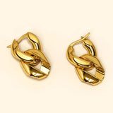 Bullion Gold Carica Dangly Holo Hoops in Gold