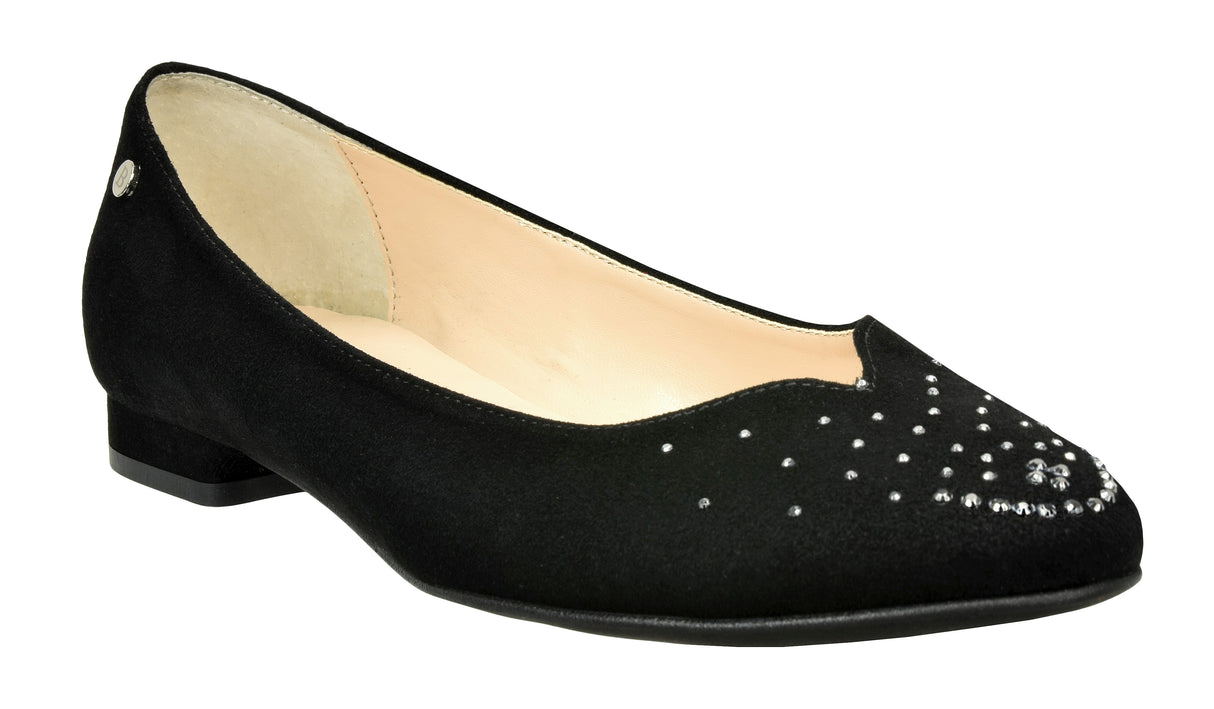 Bosccolo Womens Ballerina - Black Suede
