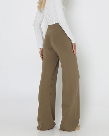Lost In Lunar Women's Norah Knit Pants - Khaki