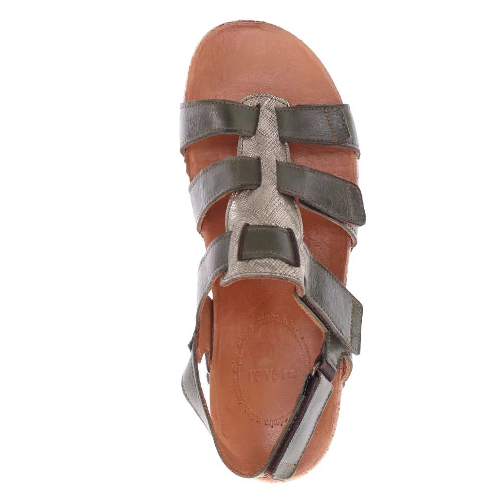 Revere Santorini Gladiator Sandal - Khaki