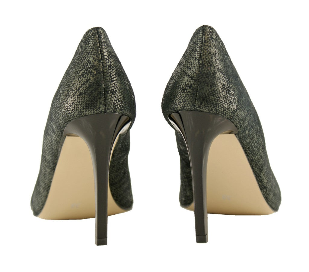 Bosccolo Womens Spike Heels Linen - Dark Green