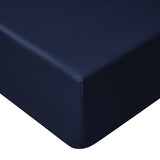 Bamboo Cotton Fitted Sheet 40cm Wall Navy