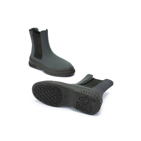 Knit Chelsea Ankle Boots - Charcoal