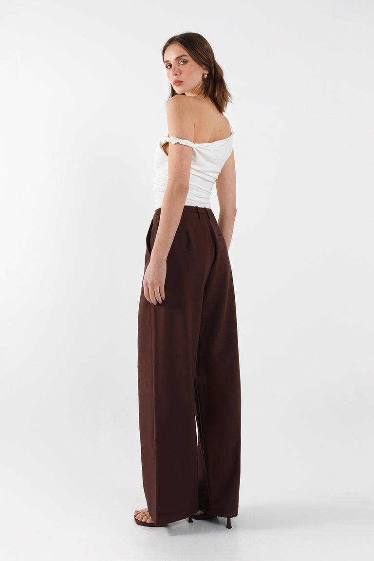 Madison The Label Zanda Pants - Choc