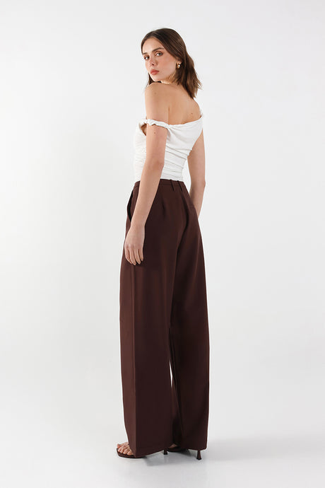 Madison The Label Zanda Pants - Choc