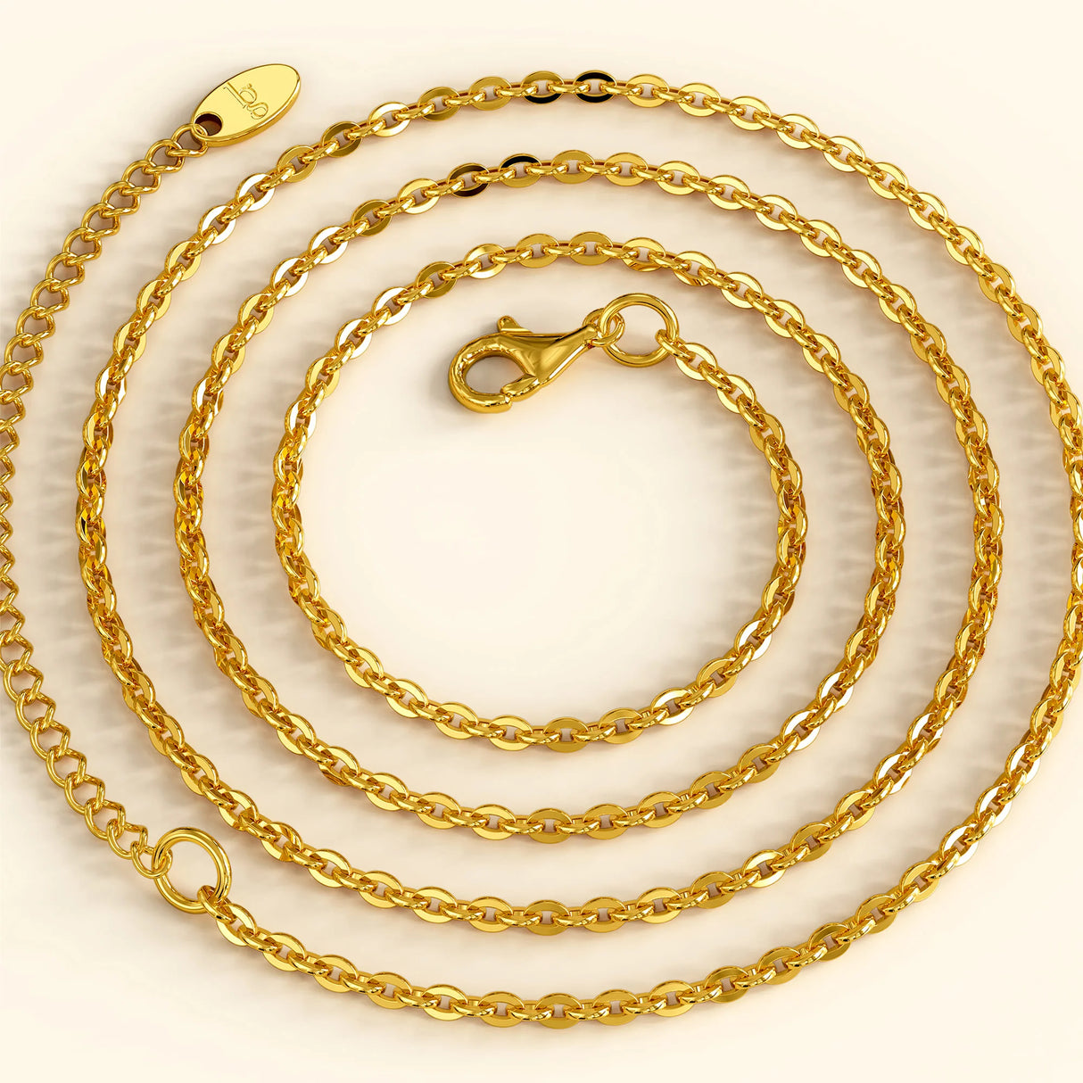 Bullion Gold Mini Cable Chain Gold Plated Necklace