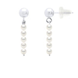 Manufacture Royale Earrings 5 Pearl Freshwater Pearl White White Gold