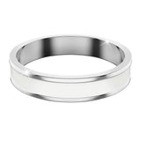 Bullion Gold Ceres Timeless Ring White Enamel Ring in Silver