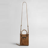 Suede Mini Moto Bag – Studded Top-Handle Crossbody Bag with Tassel