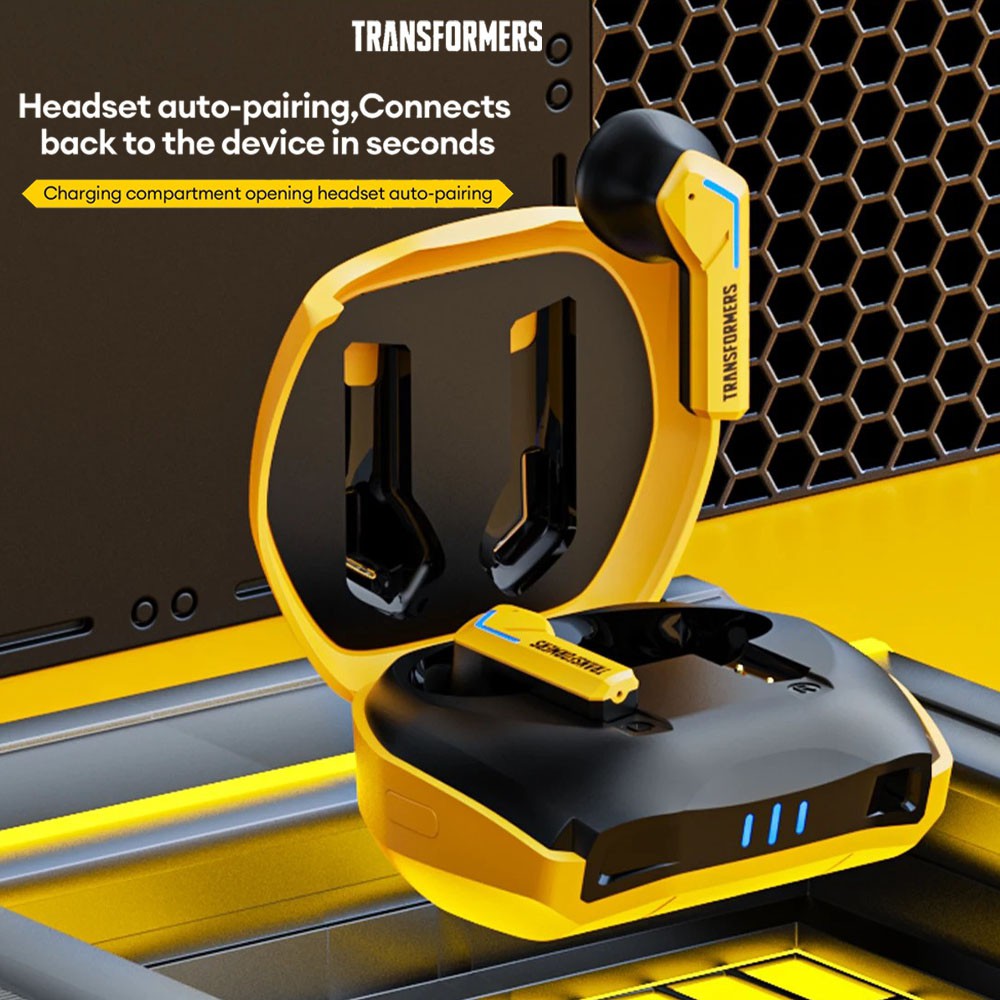 Transformers TWS Wireless Earphones Bluetooth V5.3 Rechargeable TF-T06 - Black