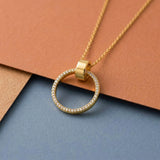 Krystal Couture Orbit of Charm Necklace Embellished with SWAROVSKI Crystal in Gold