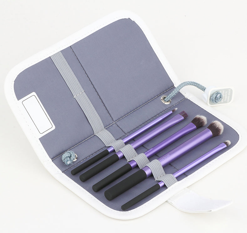 5 Pc Eye Definition Makeup Brush Set Brushes with Case