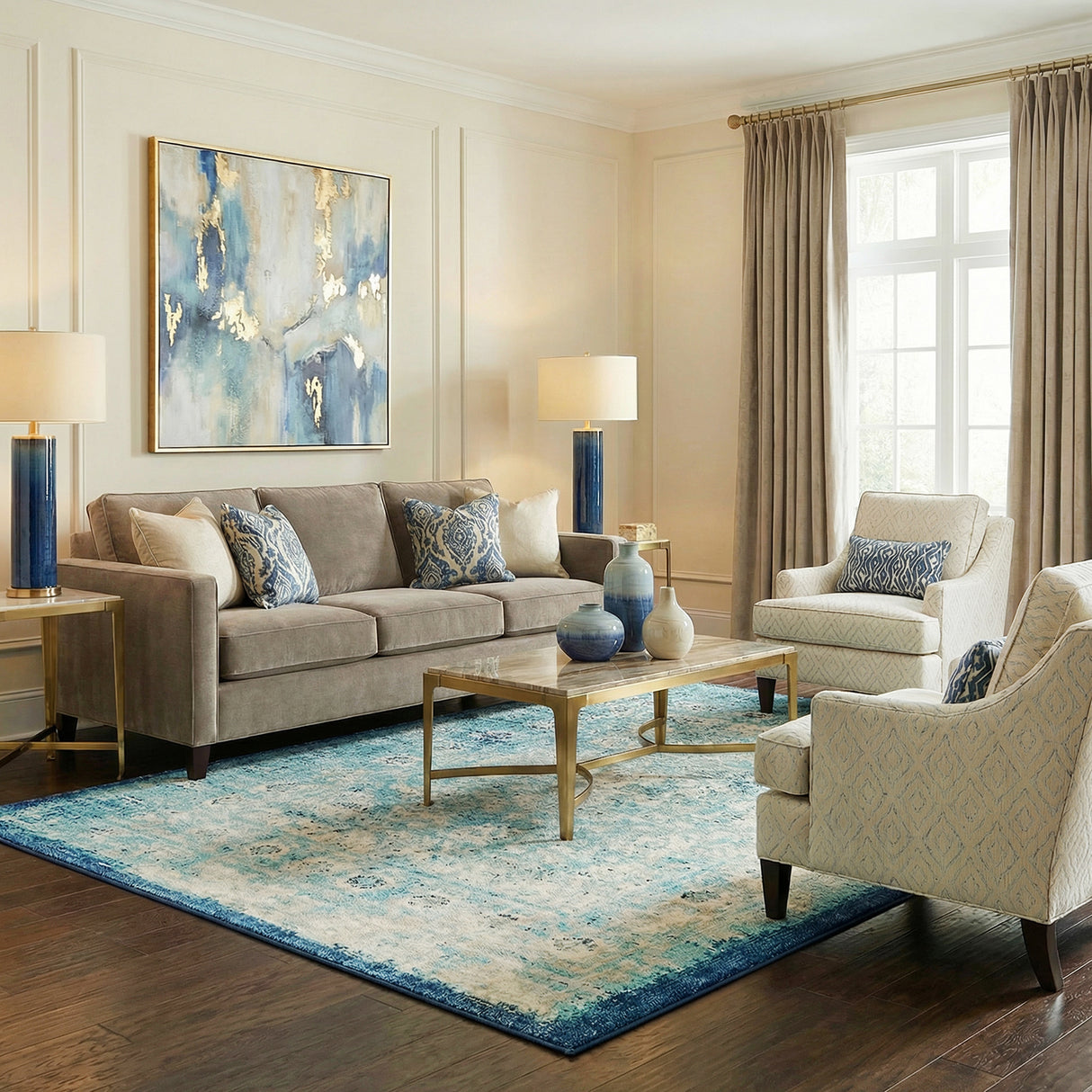 Anastasia 261 Blue Rug