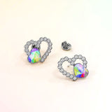 Krystal Couture Fancy Heart Earrings Embellished with SWAROVSKI Crystals