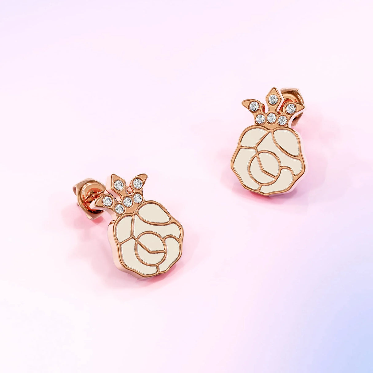 Krystal Couture Rosie Stud Earrings Embellished with Swarovski Crystals