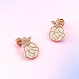 Krystal Couture Rosie Stud Earrings Embellished with Swarovski Crystals