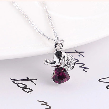 Boxed Cute Elephant Necklace and Earrings Set Embellished with SWAROVSKI® crystals