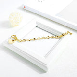 Bullion Gold Diamond cut Belcher Chain T-lock Toggle Bracelet in Gold Layered Steel Jewellery