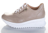 Bosccolo Womens Sneakers With Zipper - Beige