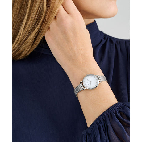 Ted Baker Womens Staciie 28mm Mother of Pearl Dial with Silver-Tone Mesh Strap