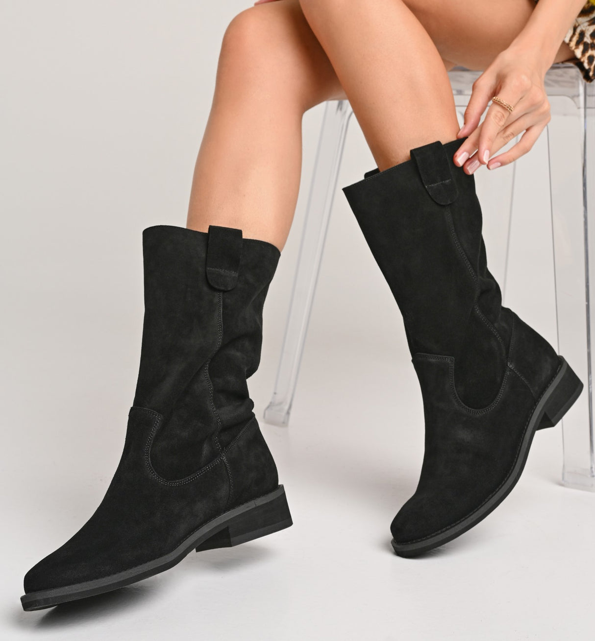 Bosccolo Womens Boots - Black Nubuck