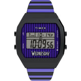 Timex Timex X Wednesday T80 36Mm Stainless Steel Expansion Band Watch