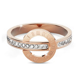 Bullion Gold Morgan Circular Roman Numeral Dial Ring