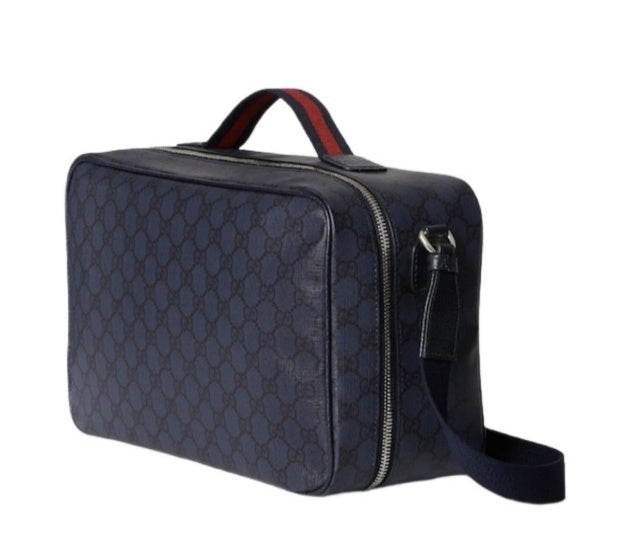 Gucci GG Monogram Crossbody Bag Travel Shoe Holder - Blue