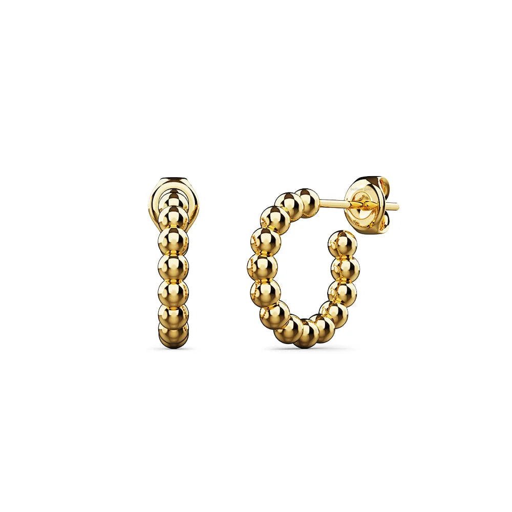 Bullion Gold Gleaming Gold Accent Hoop Earrings