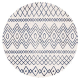 Oasis 453 White Blue Round Rug