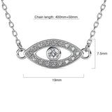Krystal Couture White Gold Eye On You Pendant Necklace Embellished with Crystals from SWAROVSKI