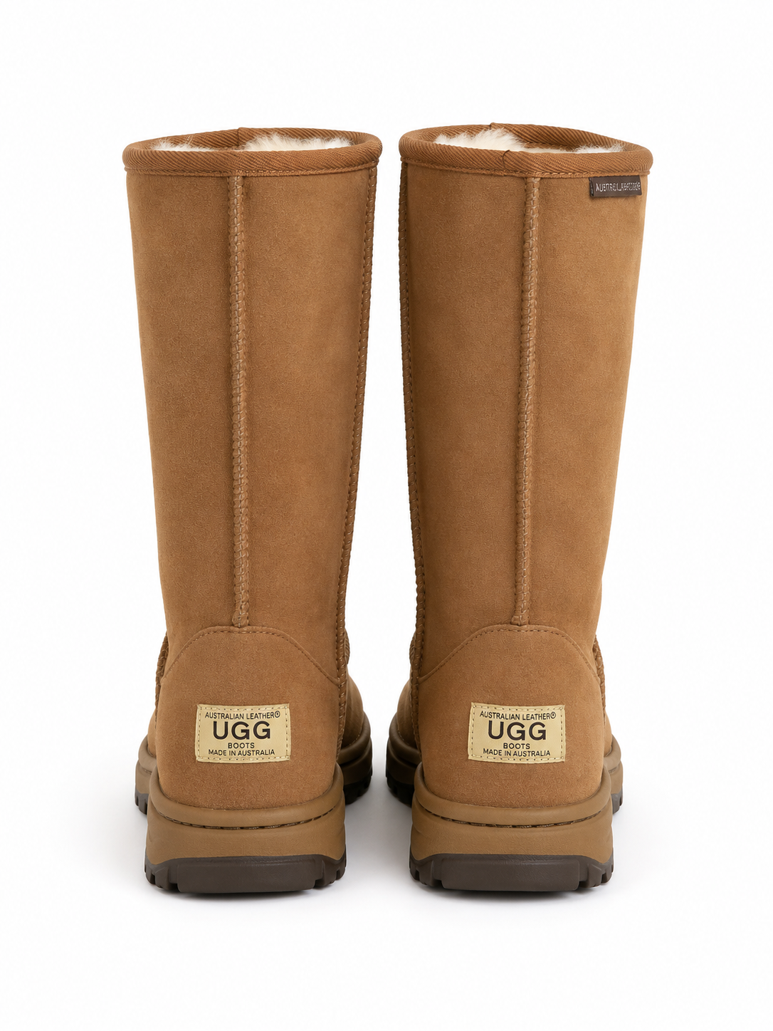 Australian Leather Ugg Classic Long Rubber Sole - Chestnut - AU13
