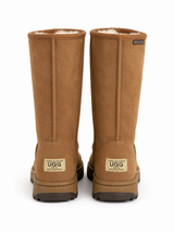 Australian Leather Ugg Classic Long Rubber Sole - Chestnut - AU14