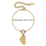 Bullion Gold Watermelon Slice Gold Charm Bracelet
