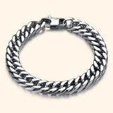 Bullion Gold Curb Chain Stainless Steel Bracelet 12mm