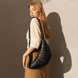 Croissant Chic Shoulder Bag - Black