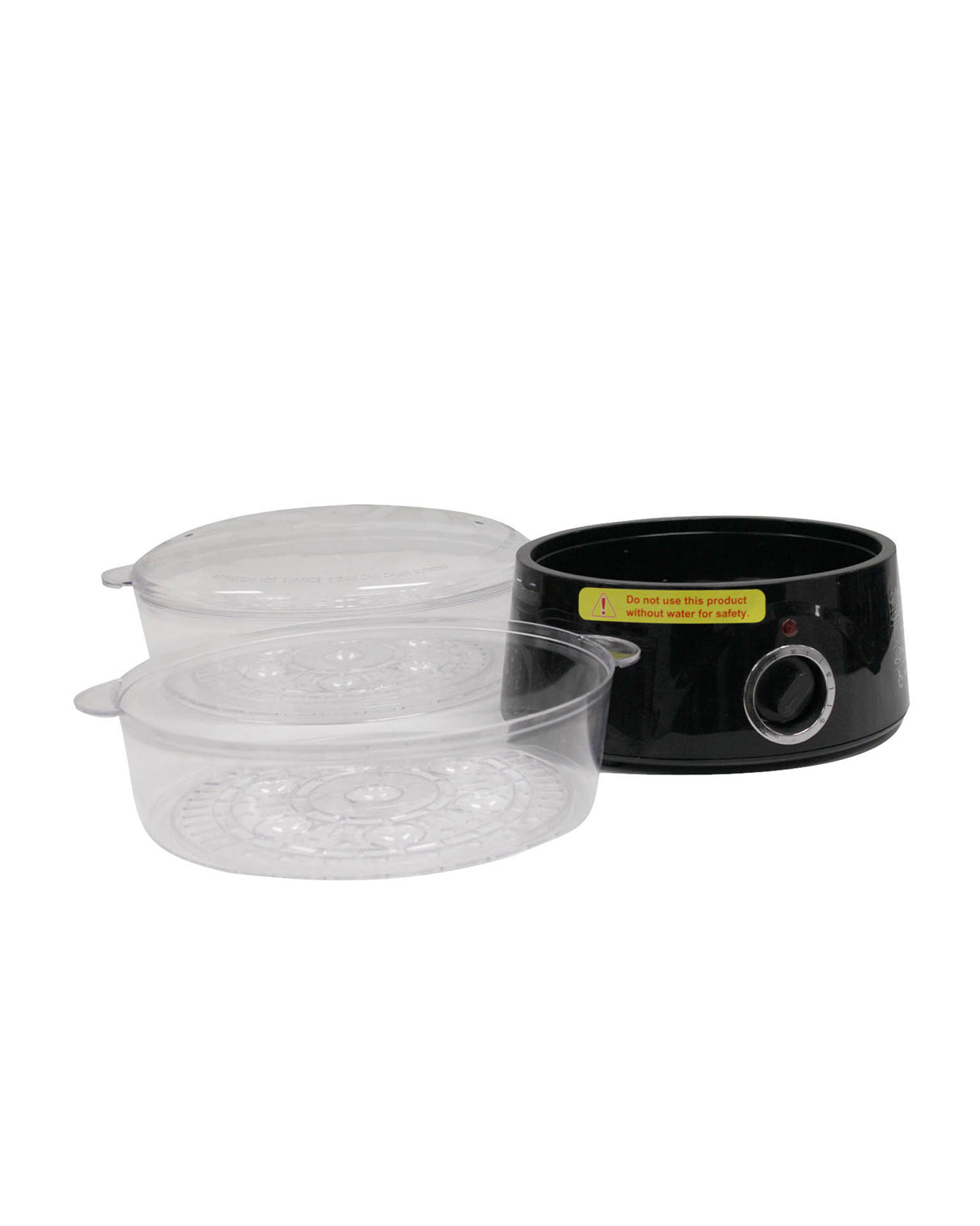 TODO 5L Steam Cooker Steamer 2 Tray 400W Power Dial Timer Healthy Stackable - Black