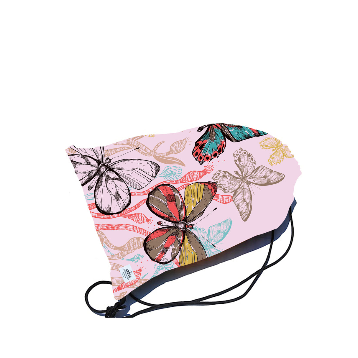 Swim Bag Backpack - Pink Butterfly Print
