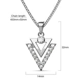 Krystal Couture Trilateral Necklace Embellished with Crystals from SWAROVSKI in White Gold