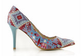 Bosccolo Womens Spike Heels 2169 - Marco Polo/Multi Blue
